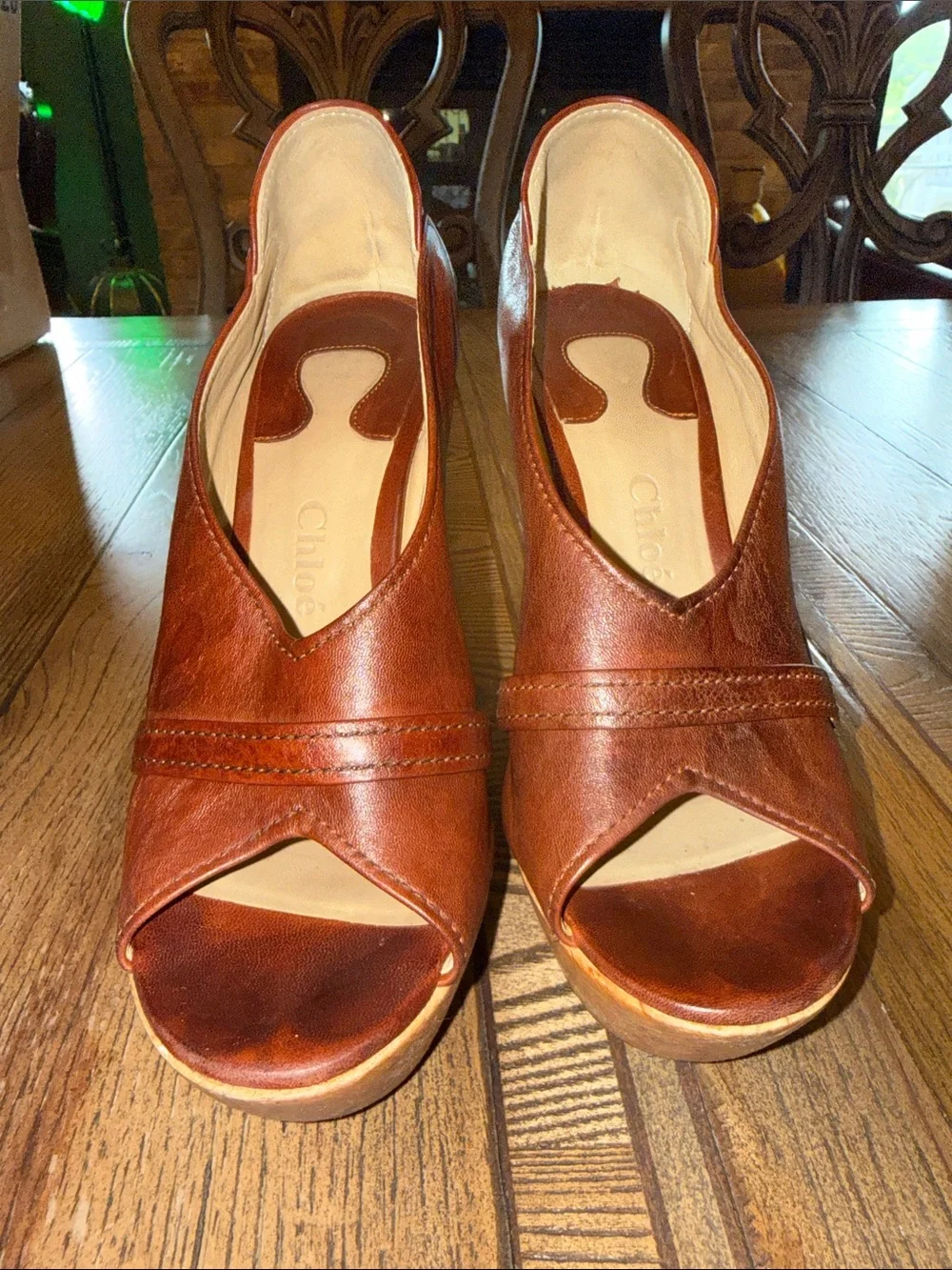 Chloe brown leather