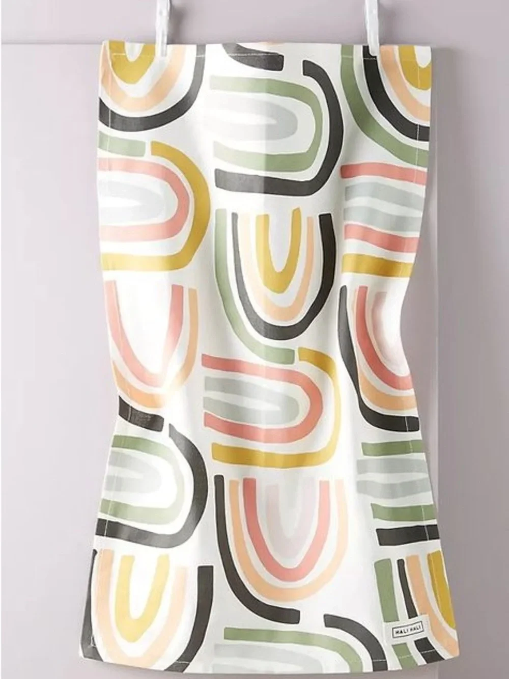 New🌟Anthropologie-Hali Hali - Rainbow Print Tea Towel - Multicolor