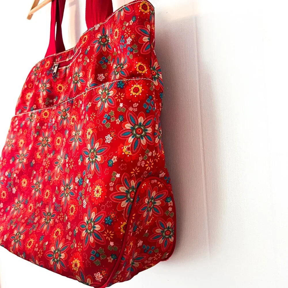 Hadaki Tennis Floral Tote Shoulder Bag