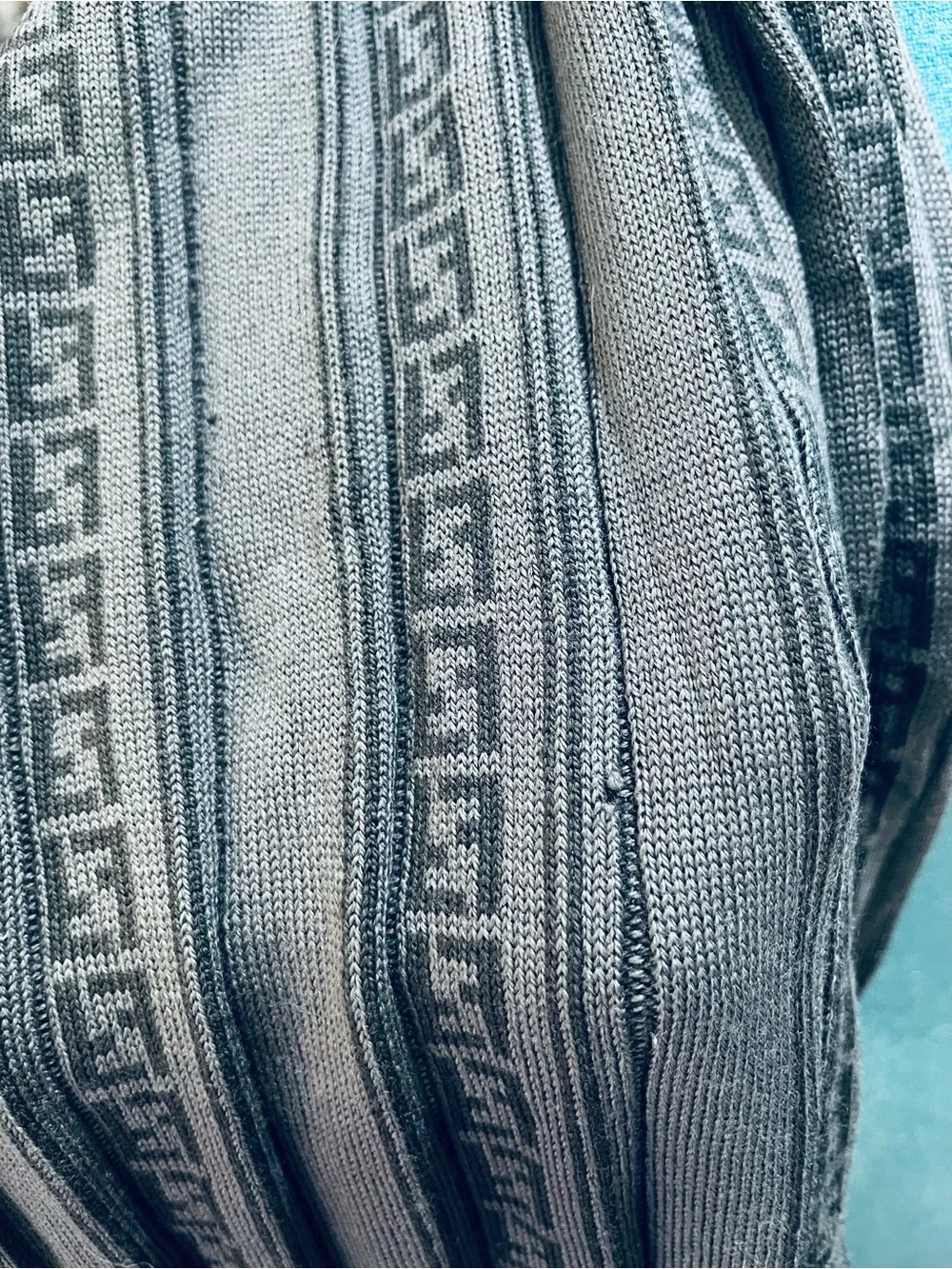 Fendi Wool Pleated Scarf