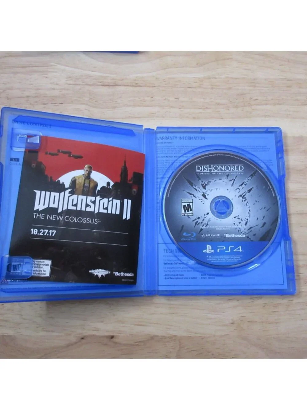 LOT of 2 PS4 Action Games - Dishonored Death of the Outsider - Ghost Recon