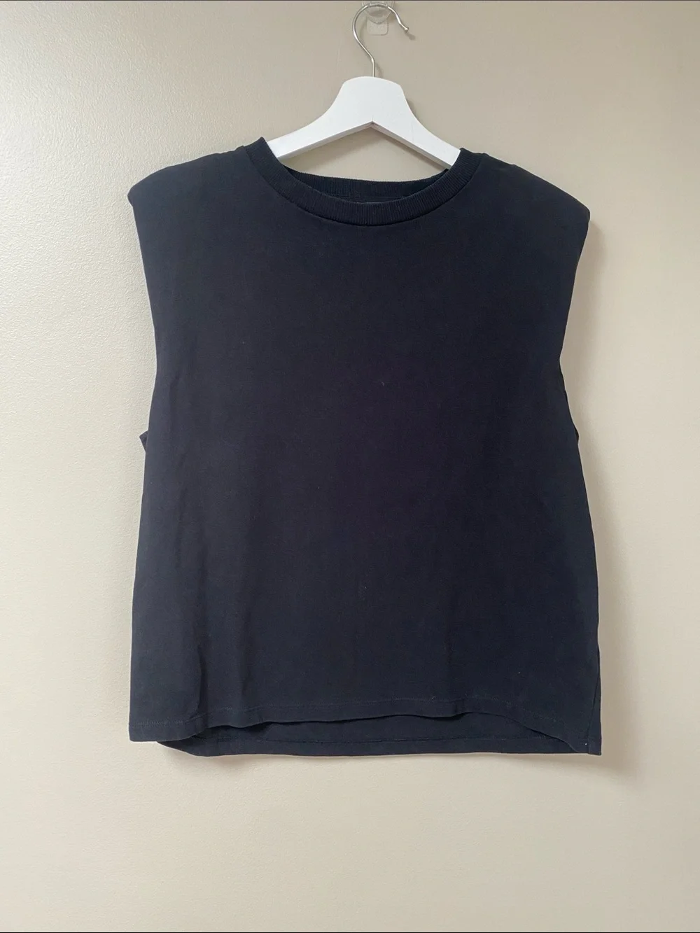 J. CREW Structured muscle T-shirt in mariner cotton black size medium