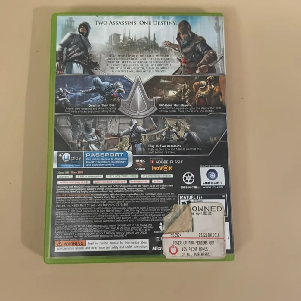 Assassin's Creed: Revelations, Ubisoft (Xbox 360), (Physical) VG+