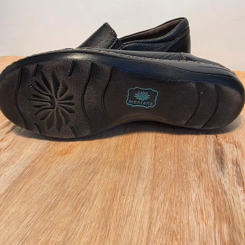 Women's Montana Artesian Crafted Slip-on Comfort Shoes Brownwood Leather 8.5