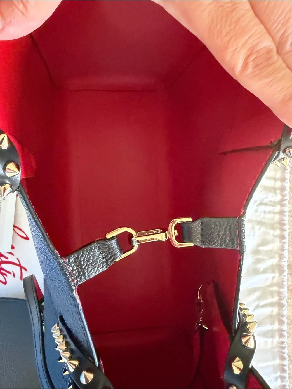 Christian Louboutin studded matching carry