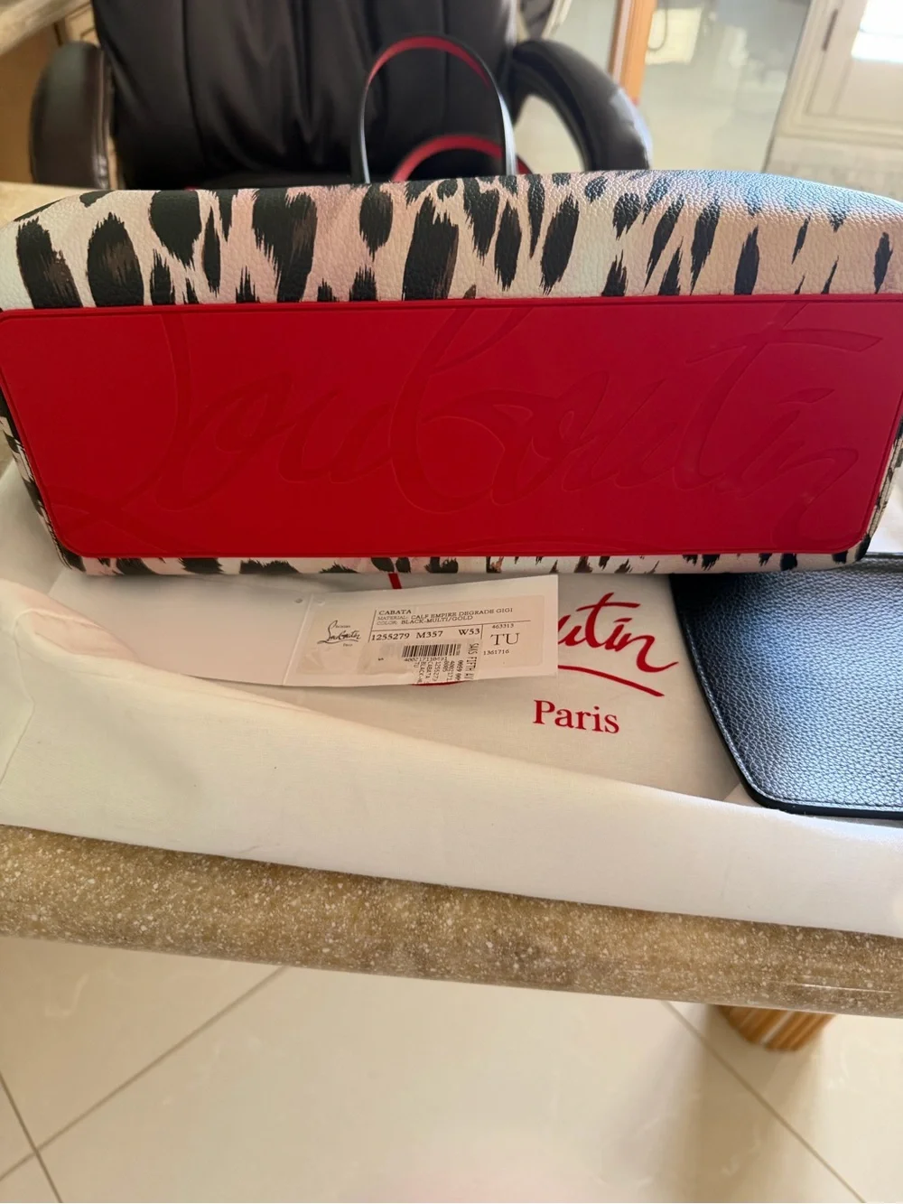 Christian Louboutin matching tote