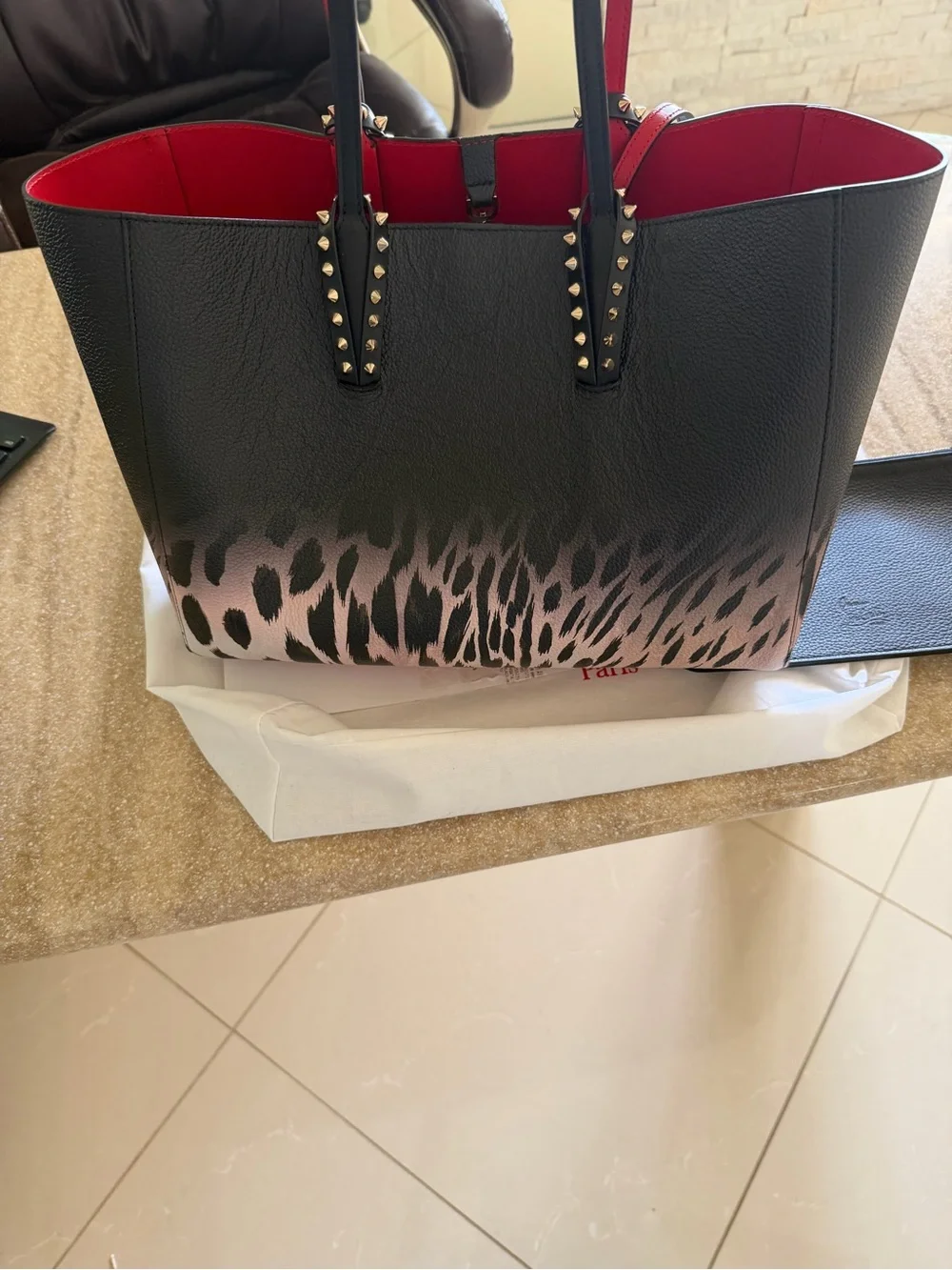 Christian Louboutin red exterior leather