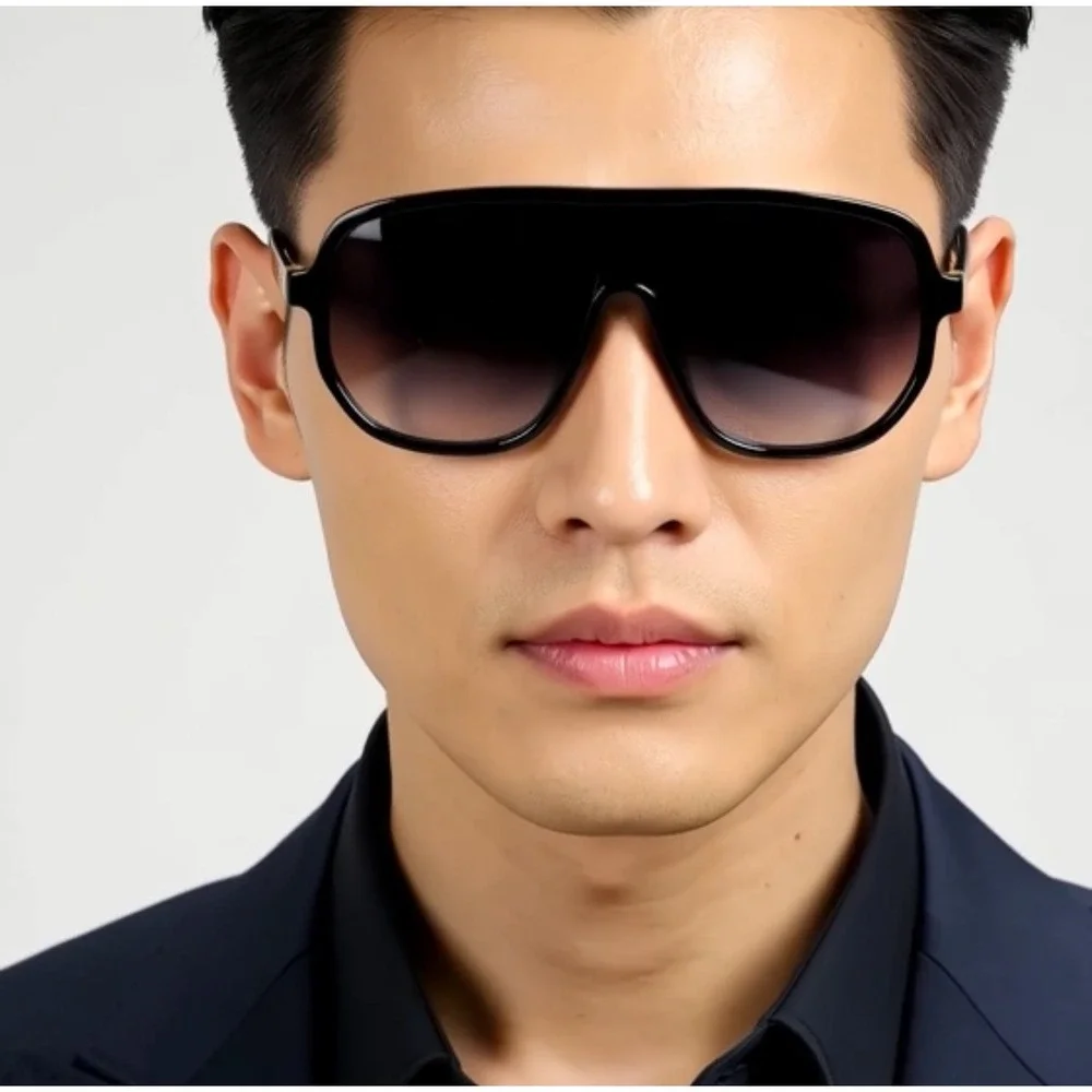 Mens Black Lens Outfit Shield‎ Sunglasses Driving Sun Protection Lentes 2026 New