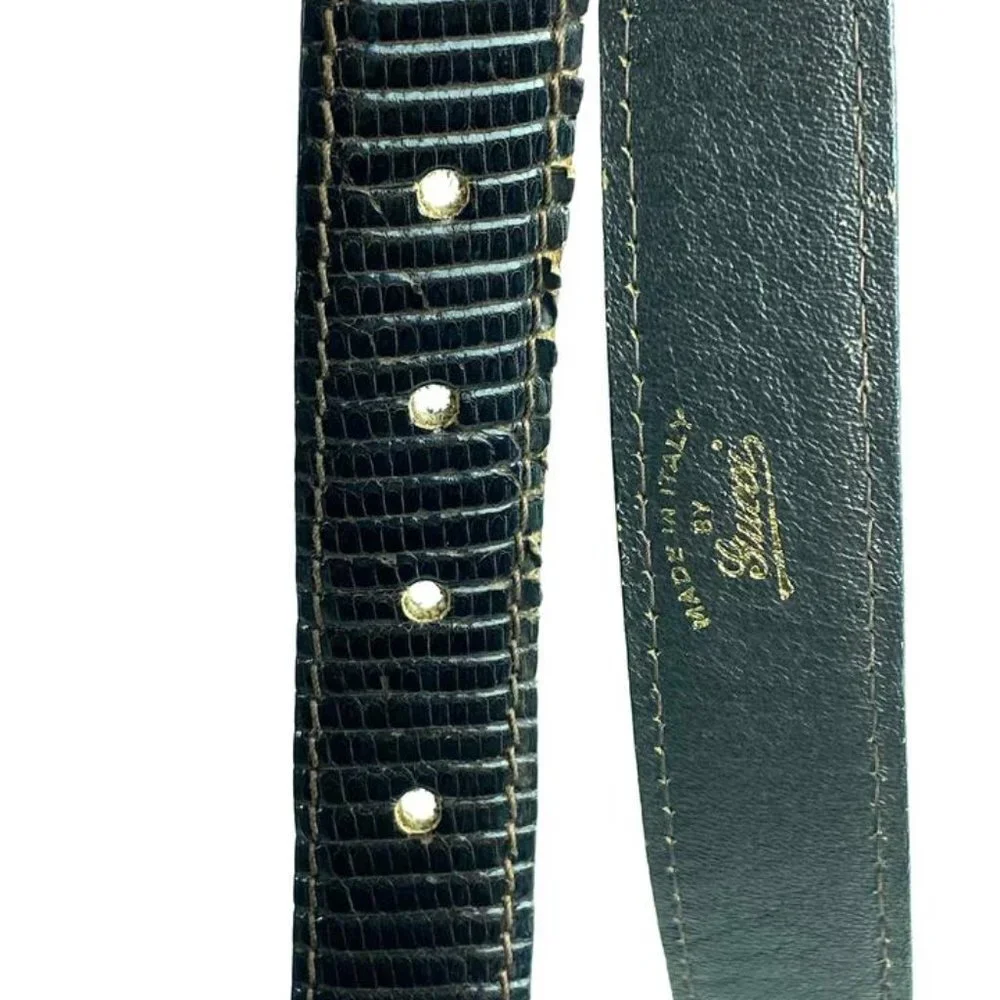Gucci lizard brown