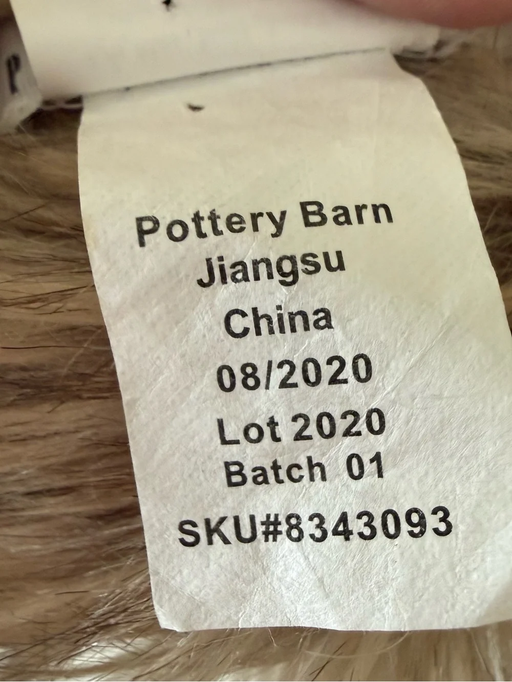 Pottery Barn from care