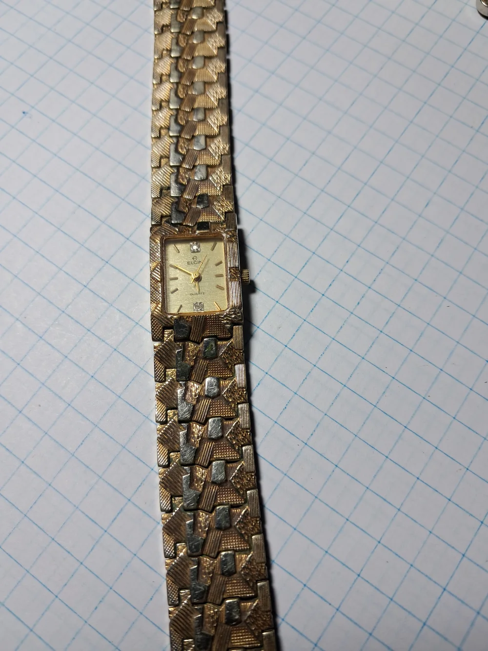 Elgin Gold-Tone Ladies Bracelet Watch
