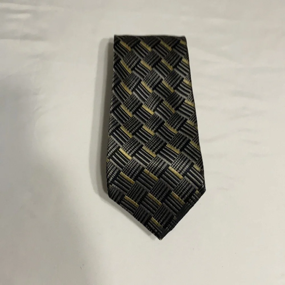 Umberto Frasier tie gray yellow