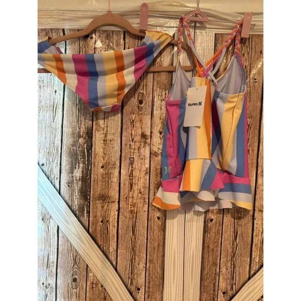 Girls Hurley bathing suit sz 14/16 new with‎ tags