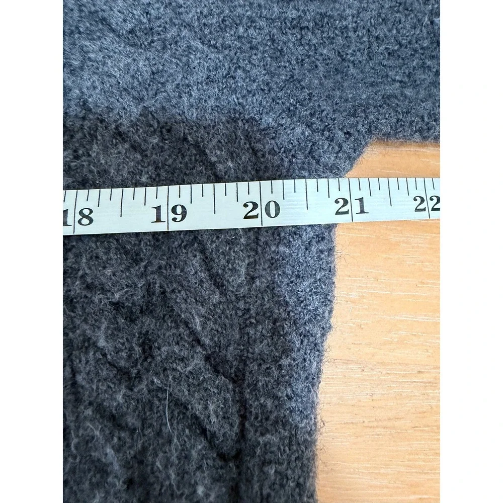 J Crew Womens Gray Merino Wool Alpaca Cable Knit Sweater XXS Preppy Old Money