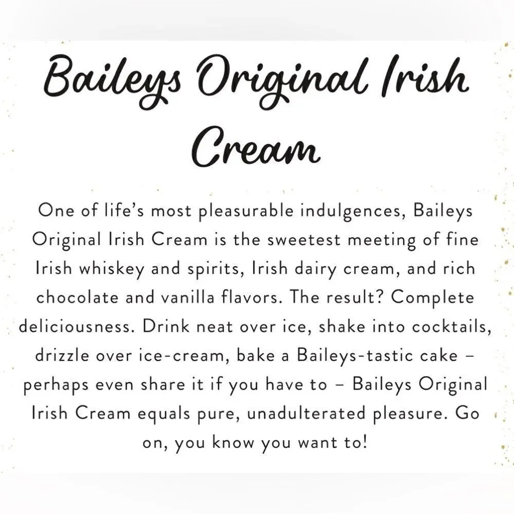 Baileys good stamped
