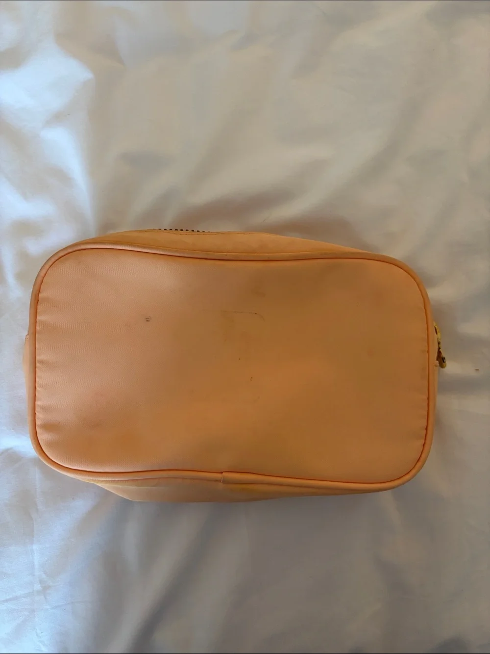 Stoney Clover Lane Orange Clear 'GLAM' Patch Cosmetic Bag