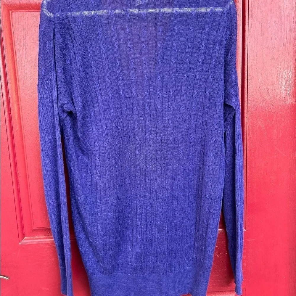 J. Crew purple 21” cardigan