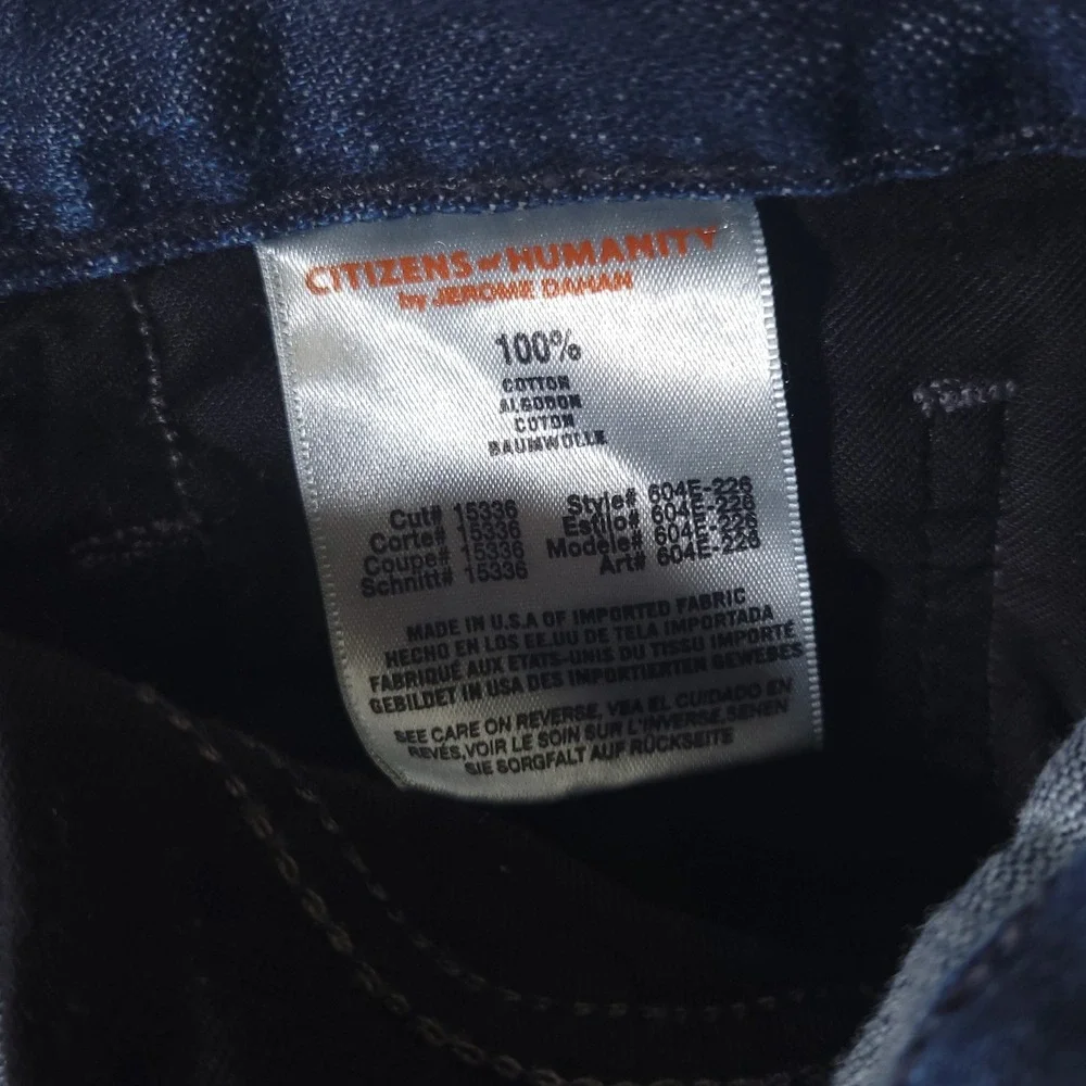 Citizens of Humanity Jeans Men 36 Blue‎ Sid Straight Leg Dark Wash Denim USA