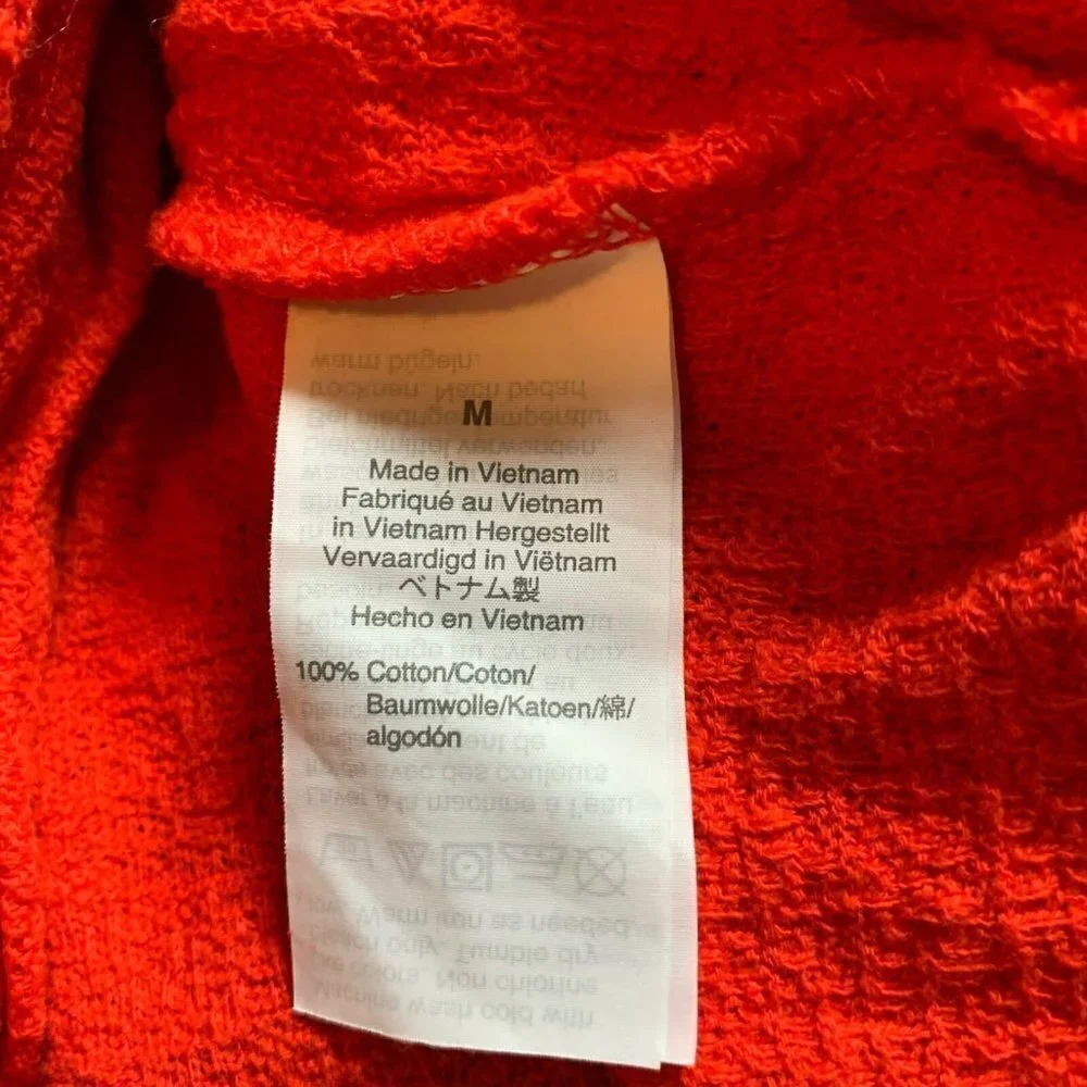 J. Crew Red Surplice V Neck Long Sleeve Blouse