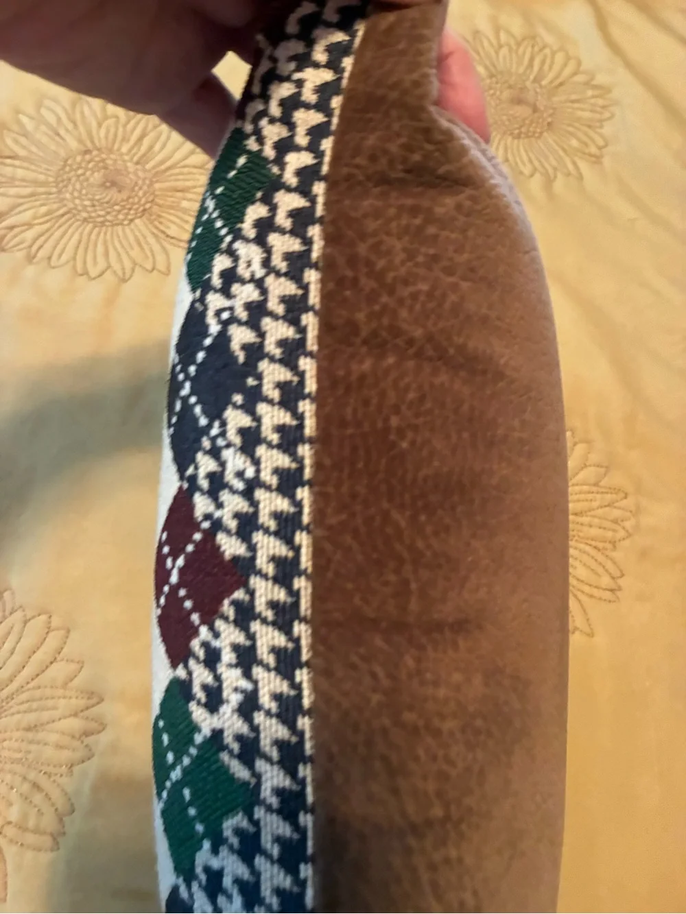 Golfing Embroidered Accent Pillow - Cream, Green, Navy, Burgundy