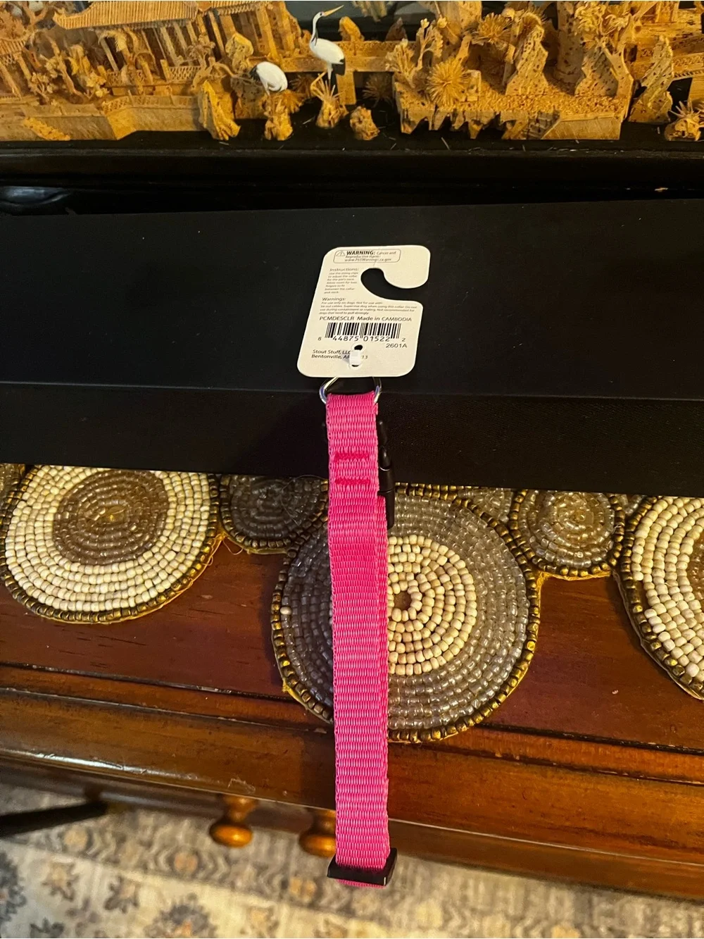 Bright Pink Adjustable Strap with Metal Clip