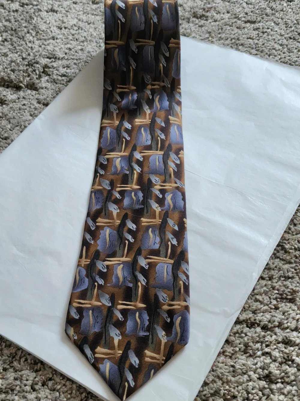 J. Garcia California Mission Silk Tie Collection Fifty-Two Brown Gold