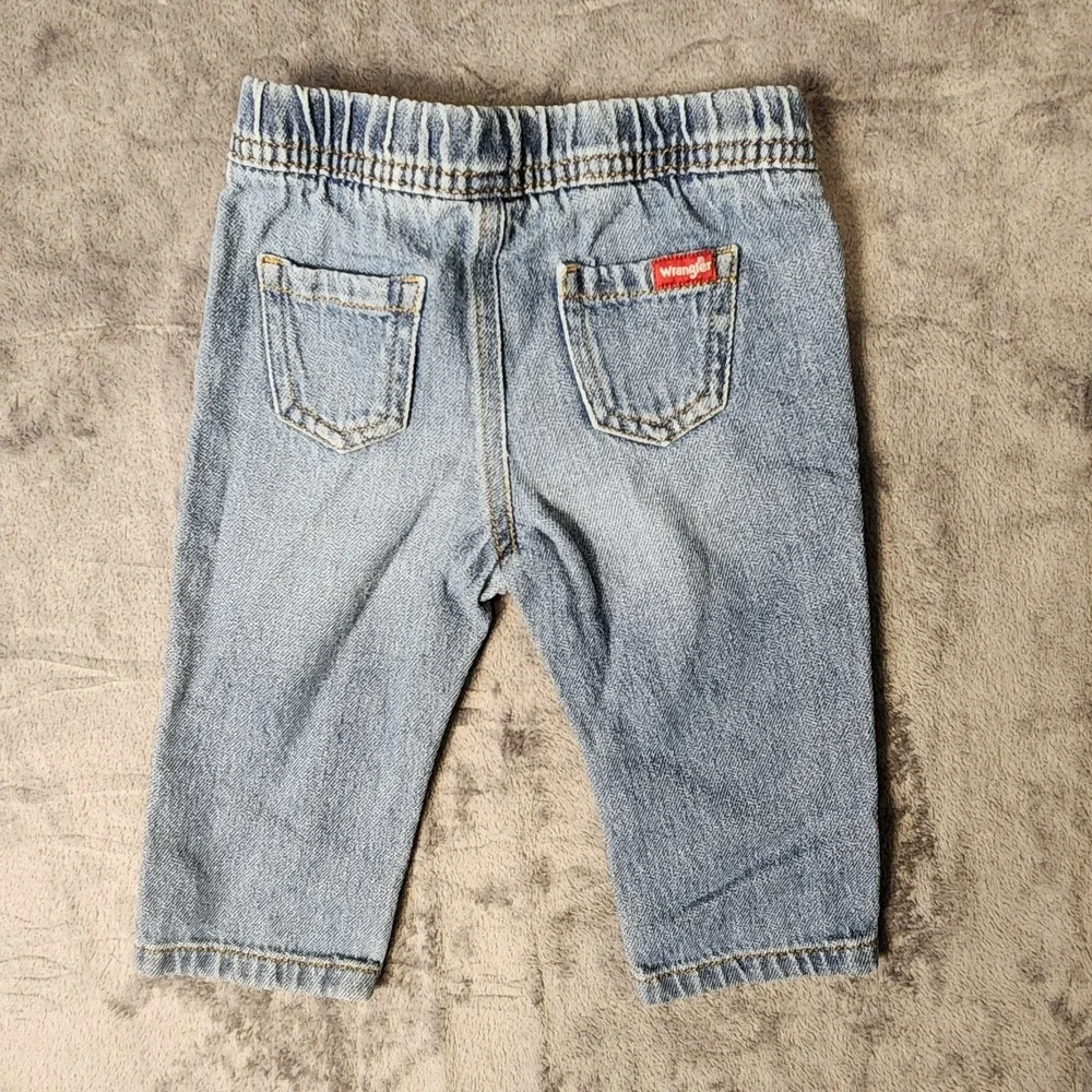 Wrangler Jeans Baby Boy Clothes 7 pc Lot 9 Mts Outfits Carters Bodysuits