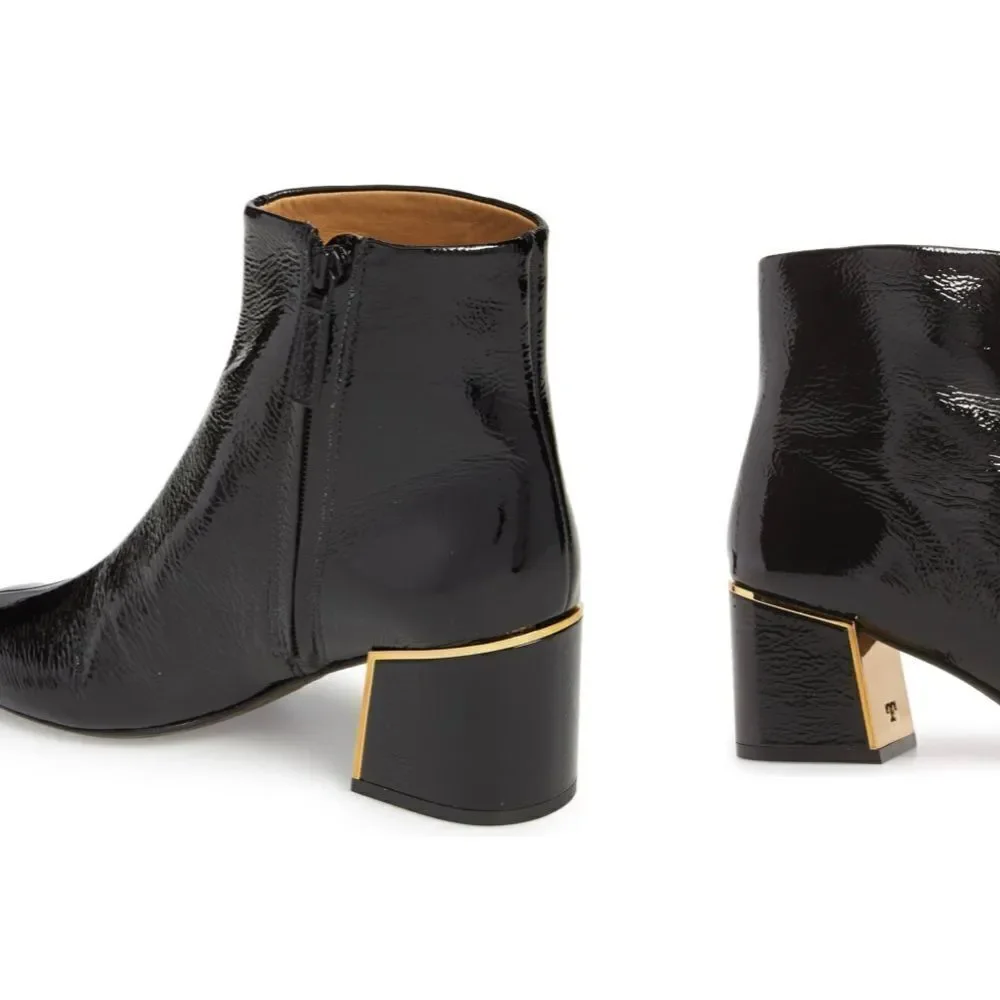 NIB Tory Burch Juliana Bootie Black Patent 8.5