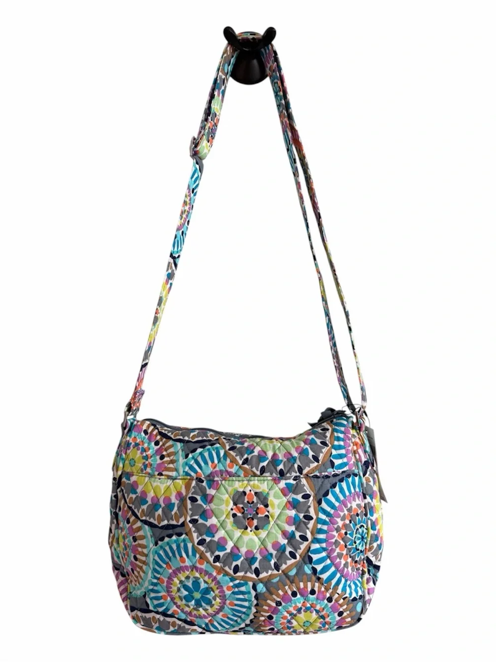NWT Vera Bradley Multicolor Mosaic Quilted Saddle Crossbody Bag