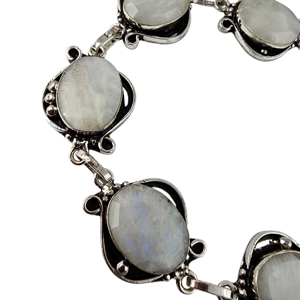 Artisan Silver Moonstone Link Bracelet