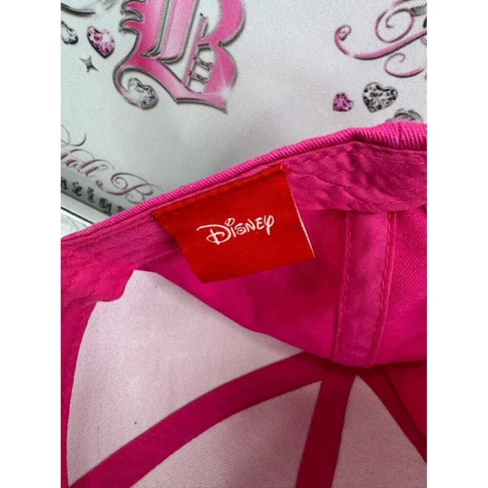 Disney hat ears bright pink black Minnie Pink Baseball Cap with Black Ears