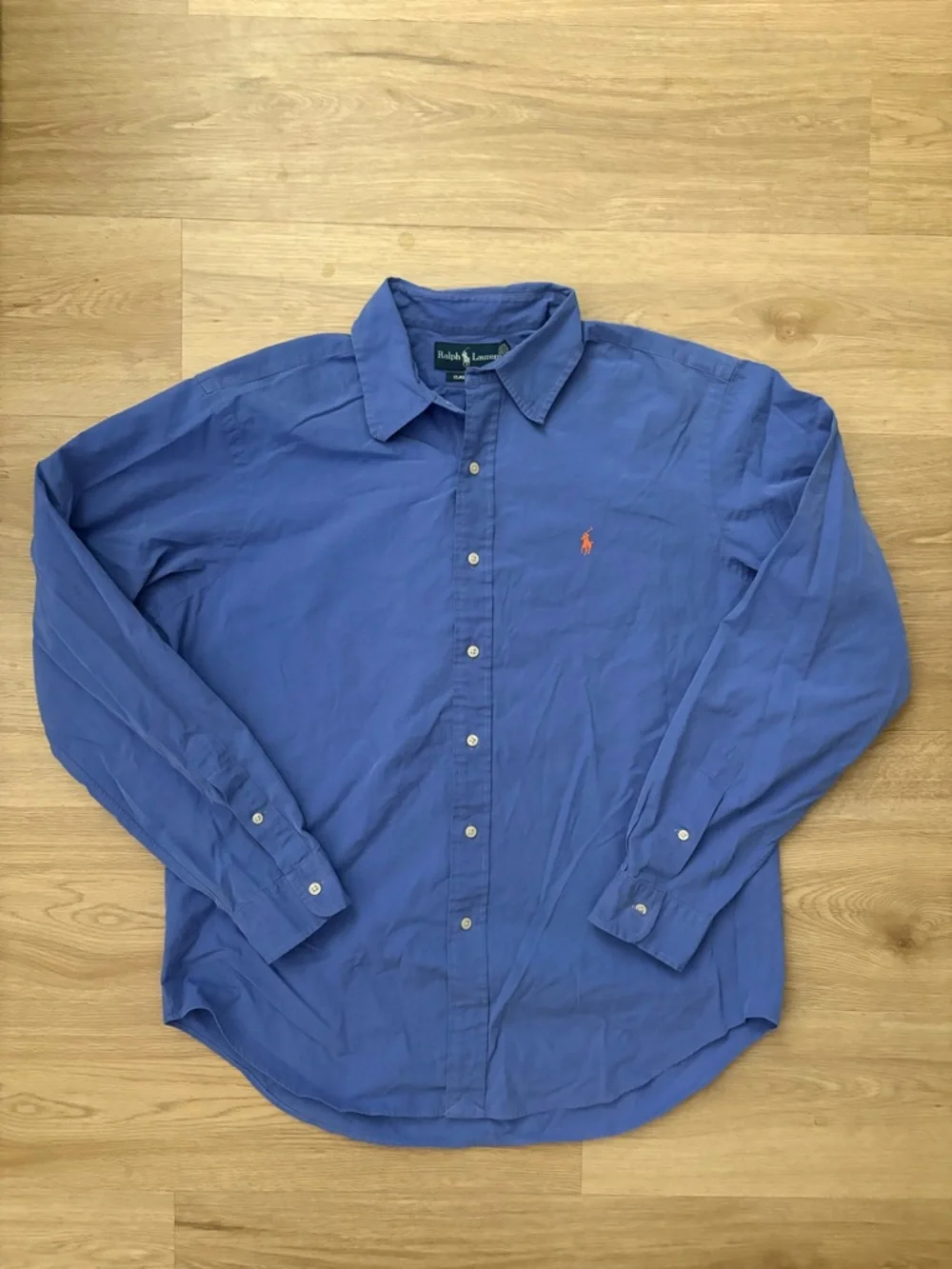 Ralph Lauren men’s Shirt Blue Long Sleeve Button Down Pony Logo Casual