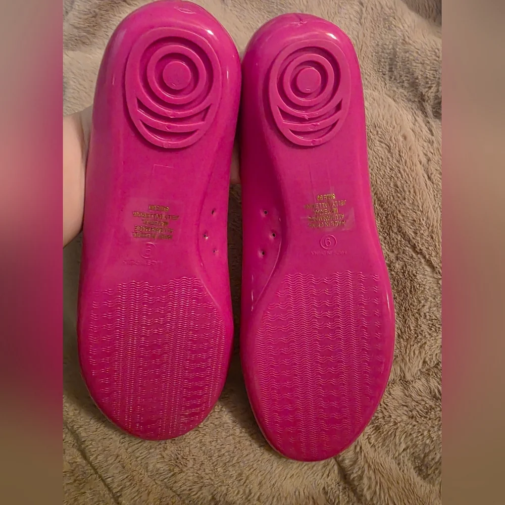Kate Spade Pink Flats with Gold Accents