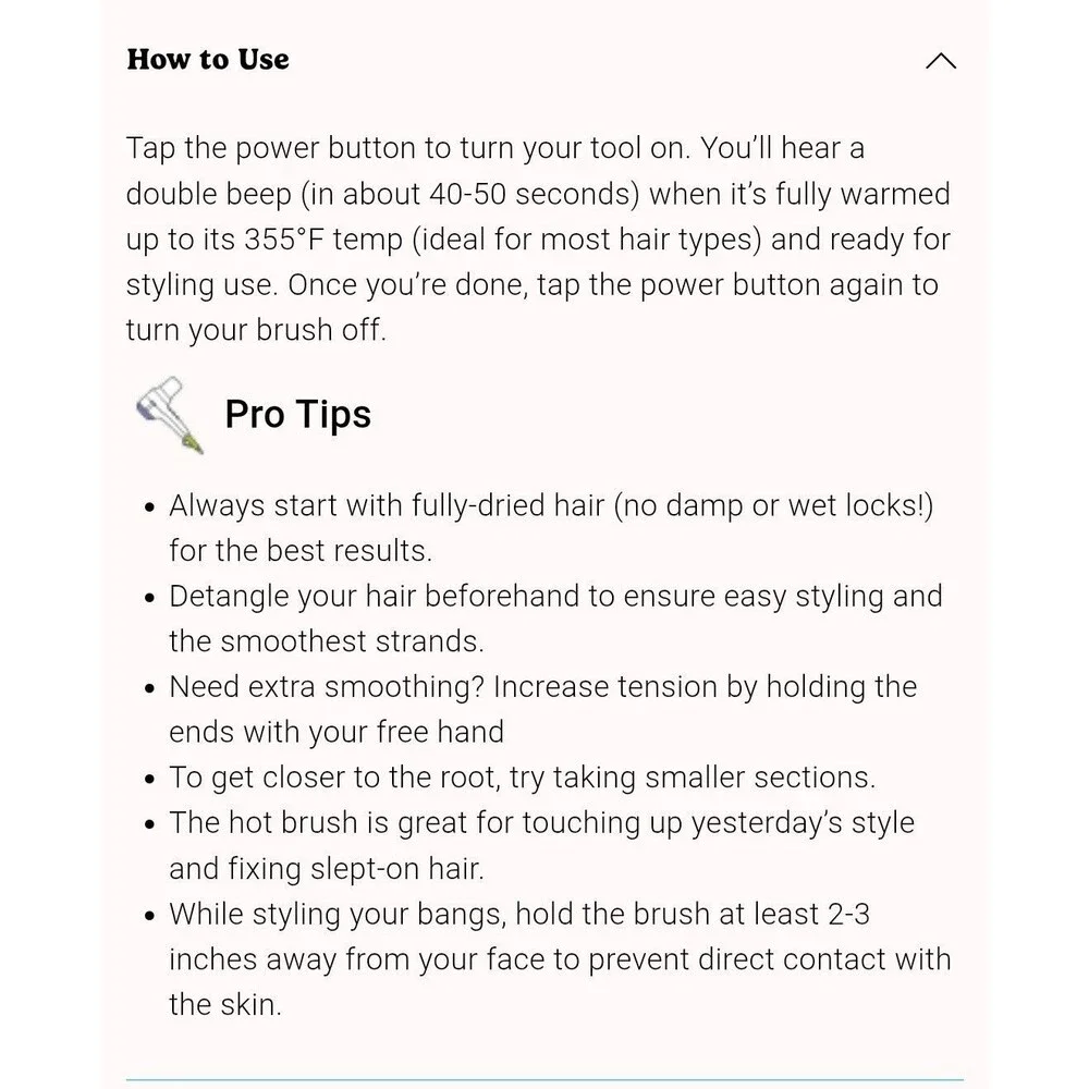 Mane heat approx use