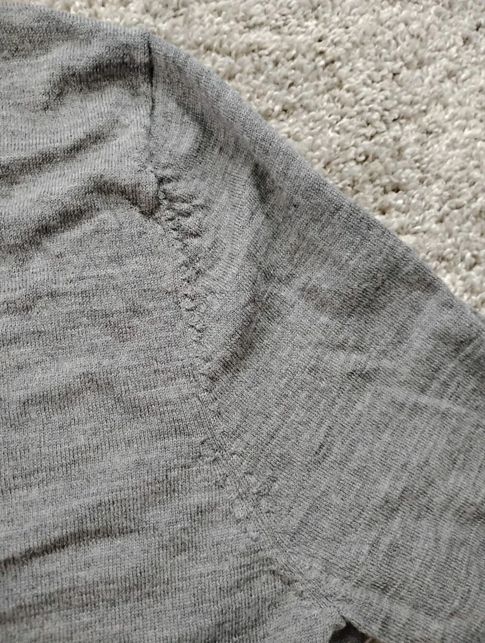 Banana Republic Men's Light Gray Wool Crewneck Sweater Sz L