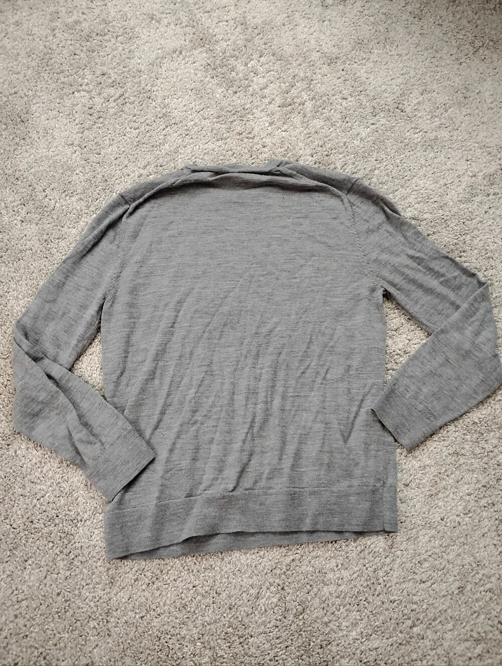 Banana Republic Men's Light Gray Wool Crewneck Sweater Sz L