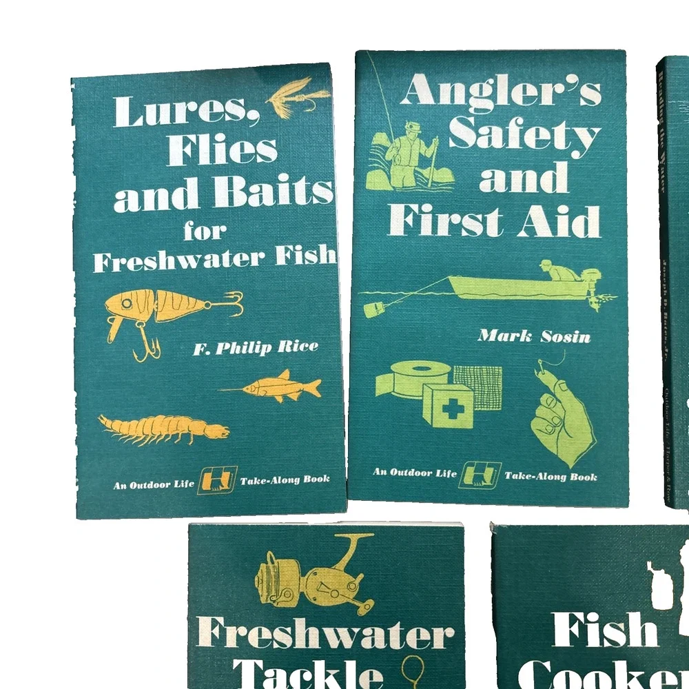 1971 Outdoor Life Tacklebox Library 5 Volume Boxed Paperback Books Set Fishing