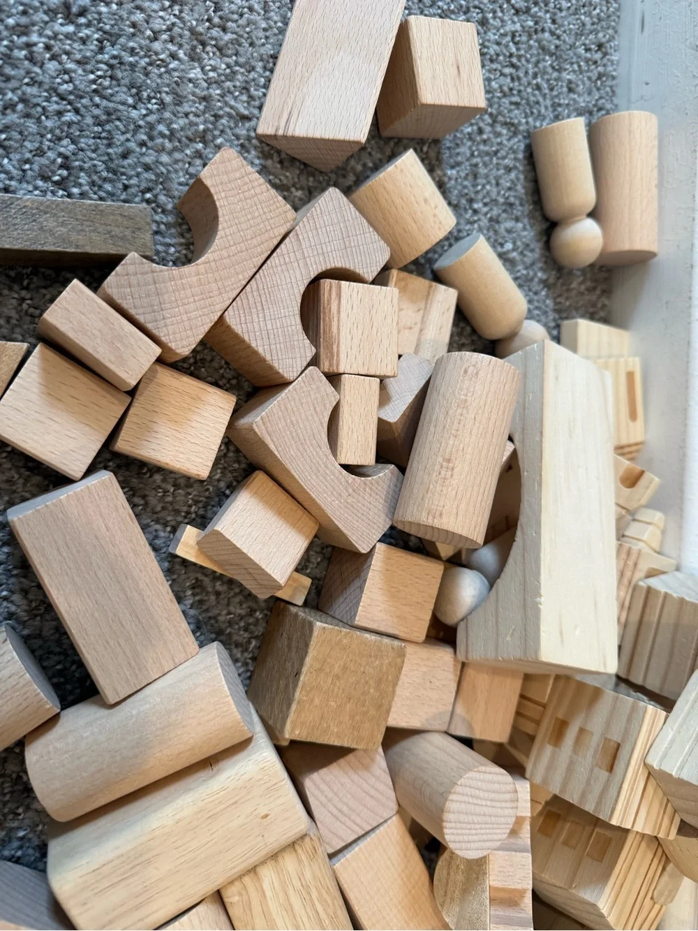 Natural Wooden Building Blocks Playset - Neutral