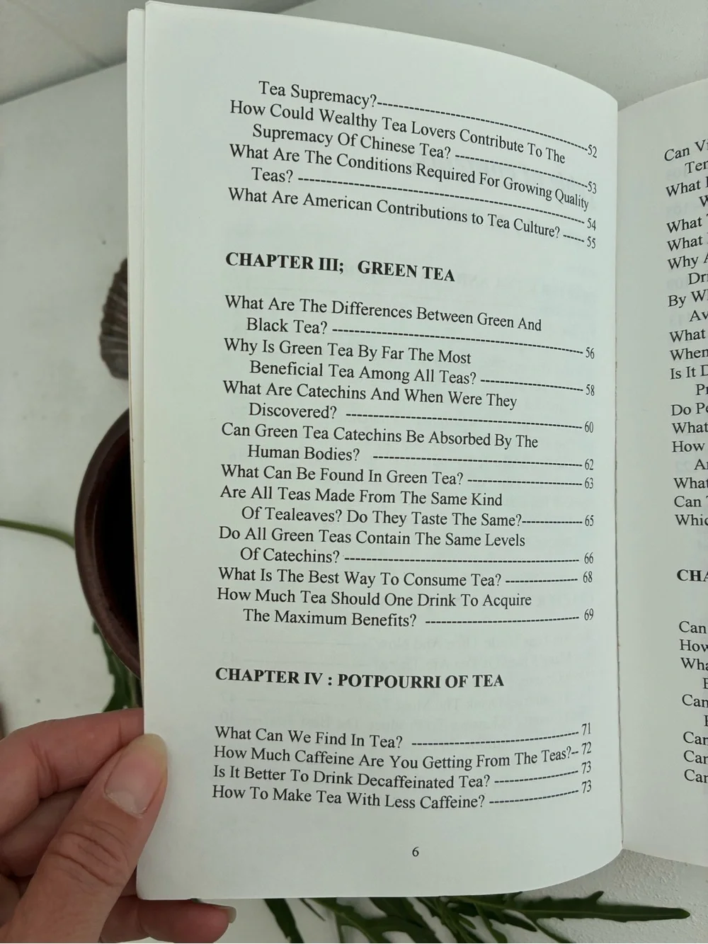 What's in a Cup of Tea – Decorative Coffee Table Book (Green, Brown)