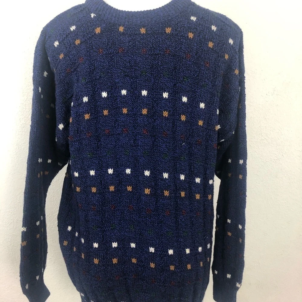 Clay Brooke Outdoors Mens Knit Blue  Sweater L