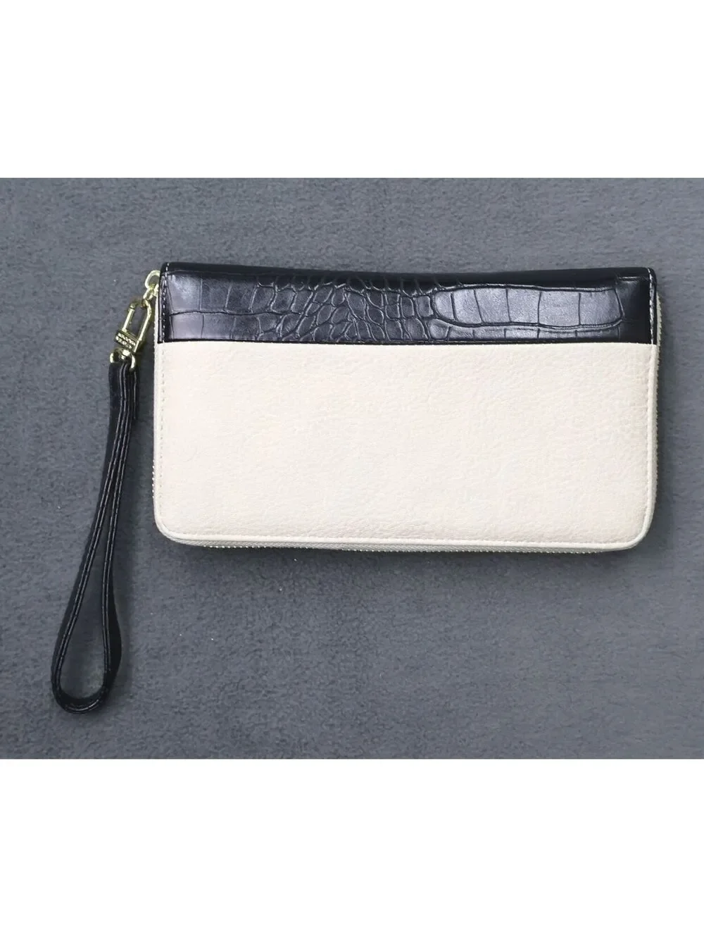 Women's Steve Madden Two-Tone Zip Around Wristlet Wallet