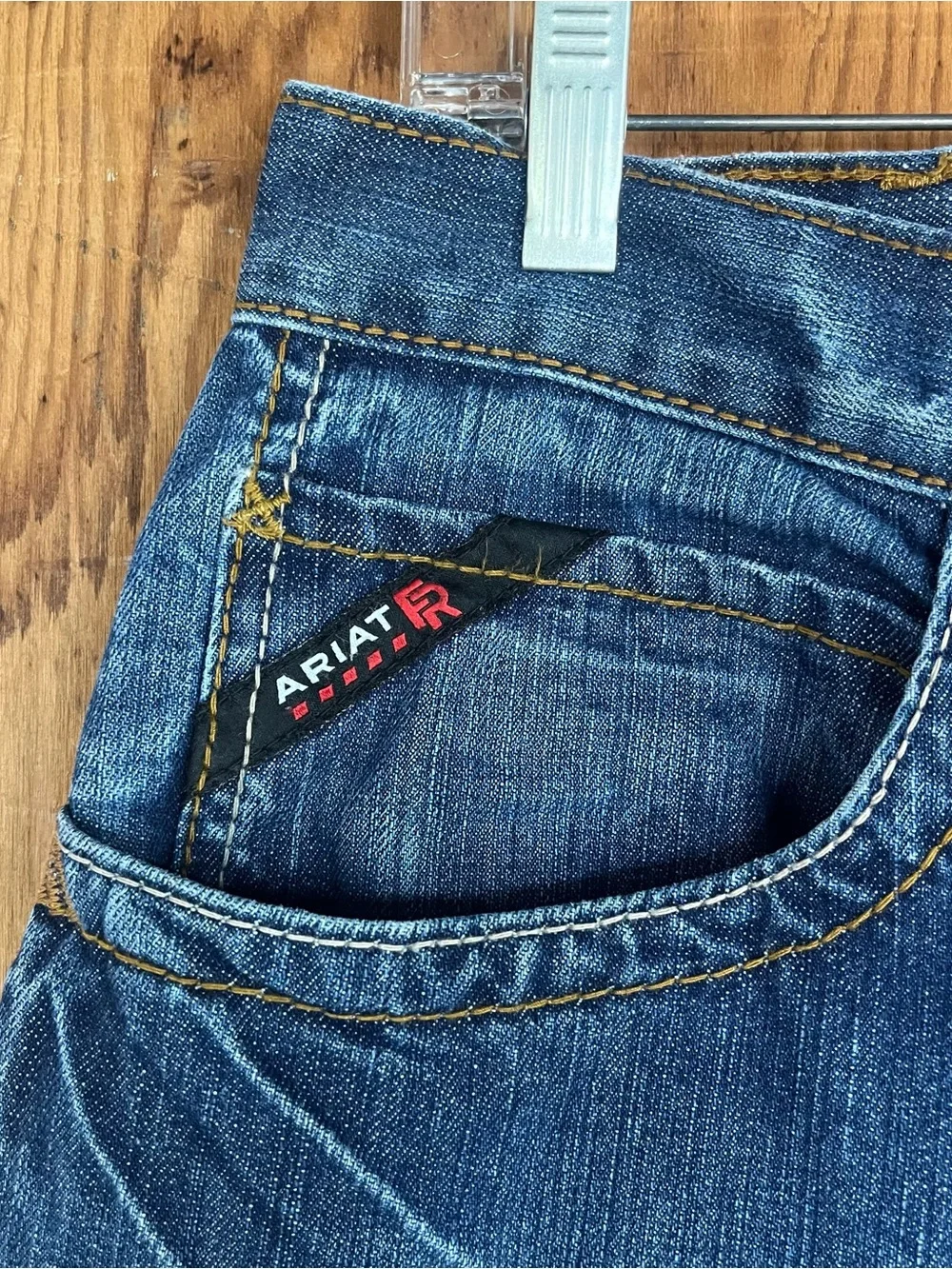 Ariat FR M3 Loose Fit Straight Leg Jeans Men 35x34.5 Medium Wash Flame Resistant