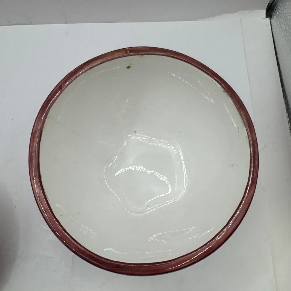 Vintage Red Apple Cookie Canister Jam Jar w/ Serving Utensil Opening