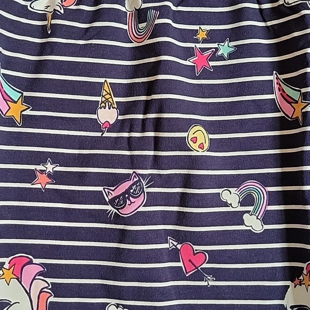 NWT rumi + ryder Girls Skater Dress w/pockets Blue w/white stripes