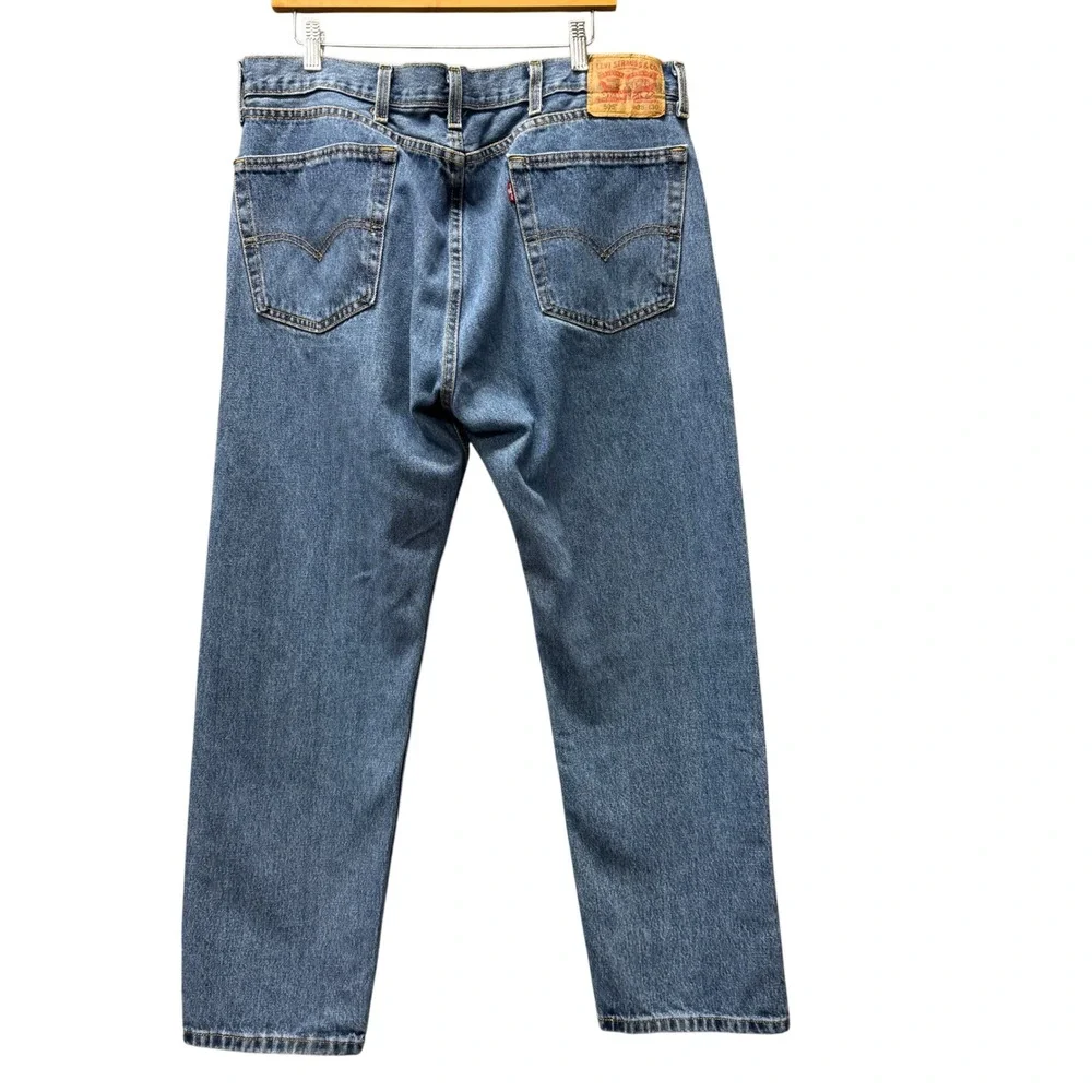 Levi's 505 Jeans Mens 38x30 (38x29 ACTUAL) Regular Fit Blue Denim Classic