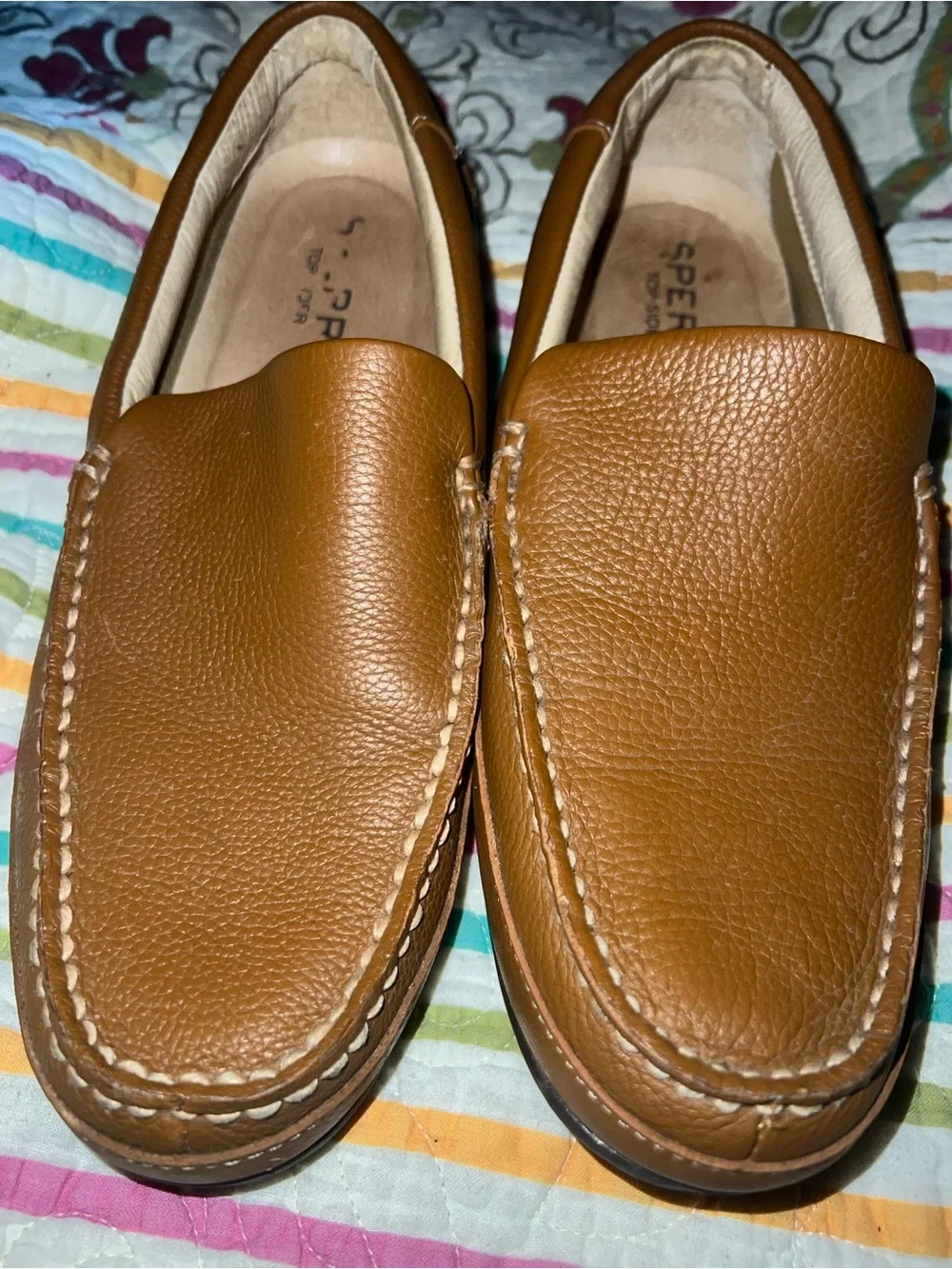 Sperry leather slip
