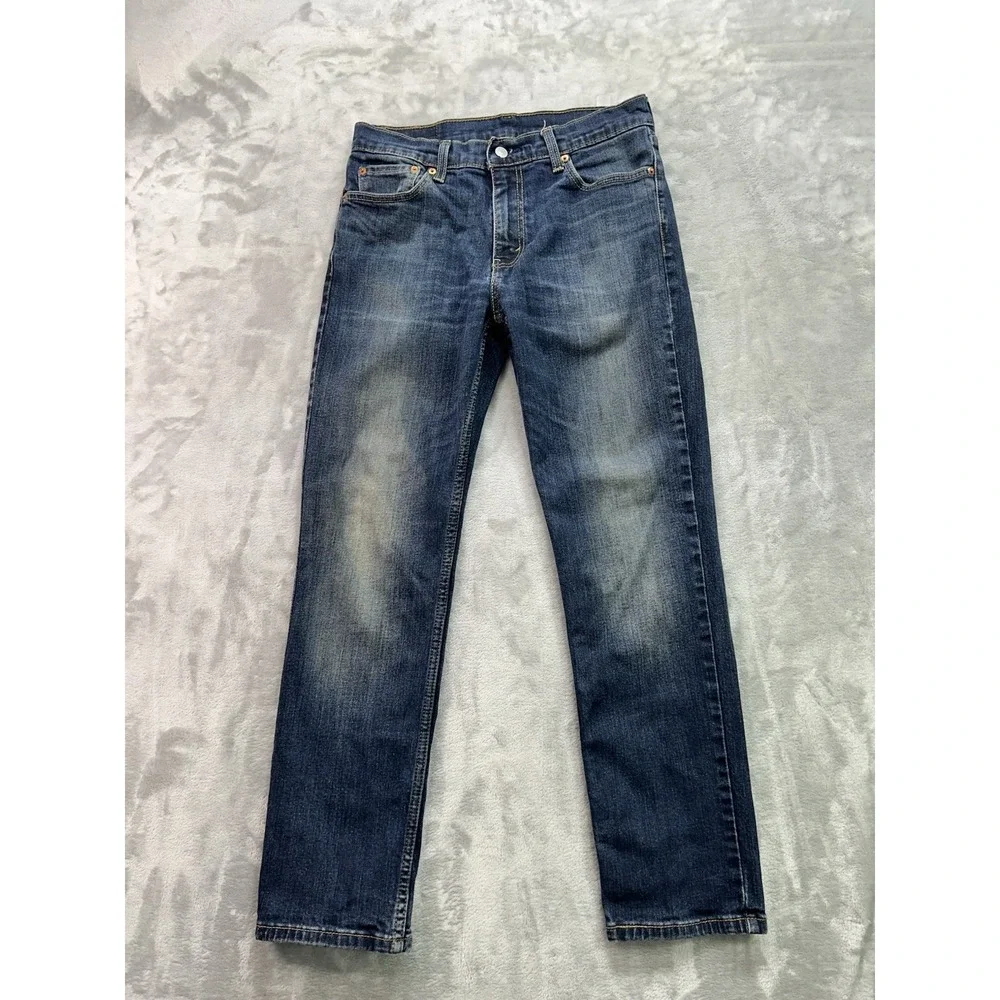 Levis 511 Slim Fit Jeans Mens Sz 30x30 Blue Distressed Denim Guys Work Pants