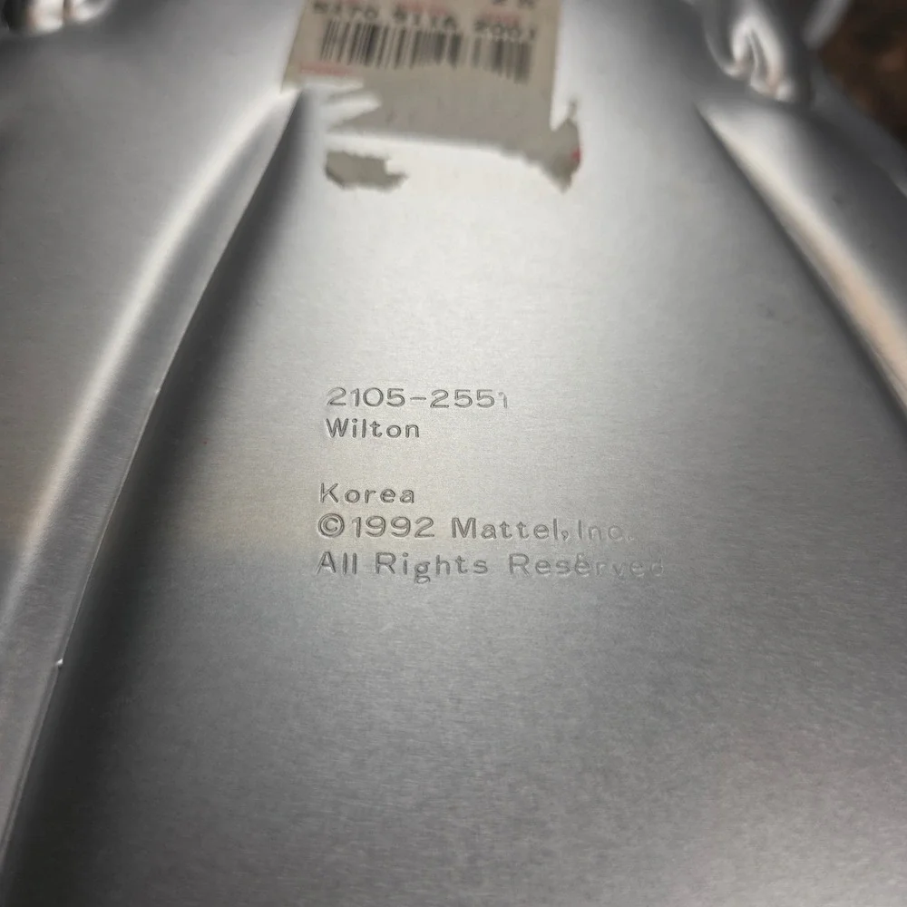 Wilton Barbie Cake Pan Vintage 1992 Mattel Aluminum Mold 2105-2551 Silver