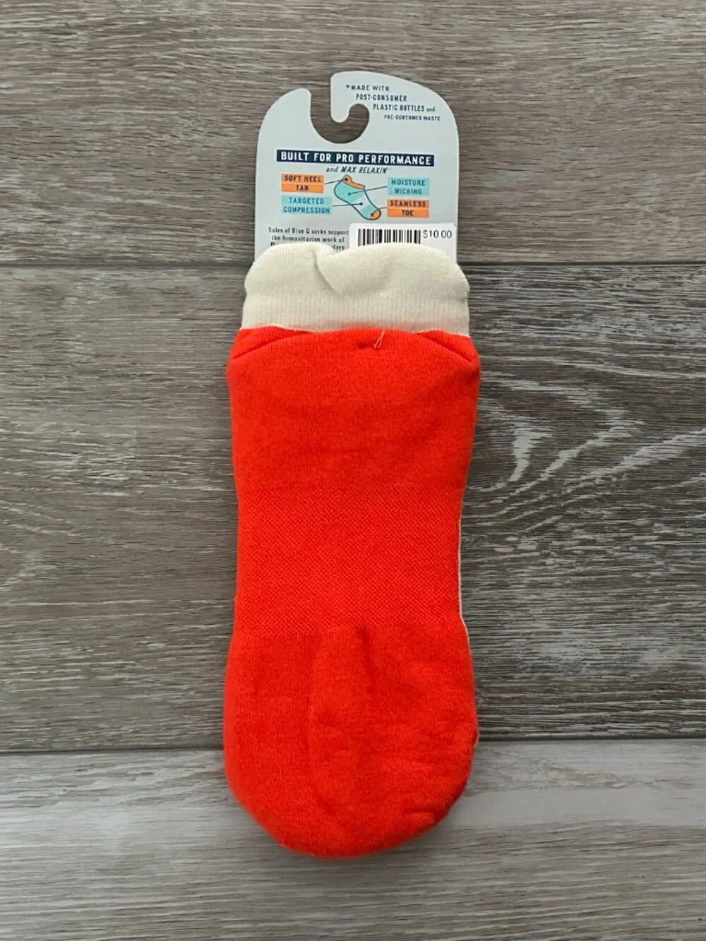 NWT Blue Q Sneaker Socks Sz L XL Fits W 9 - 13 M 8 - 12 Colorful & Fun