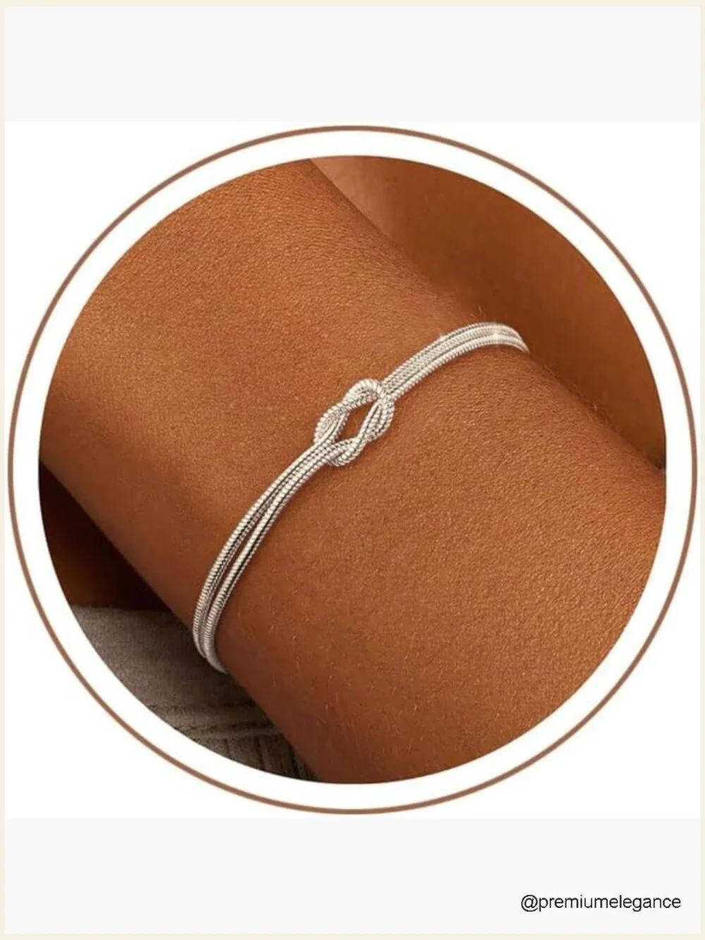 Dainty Knot Bracelet Set 14K Gold Plated Stackable Women - Trendy Non Tarnish